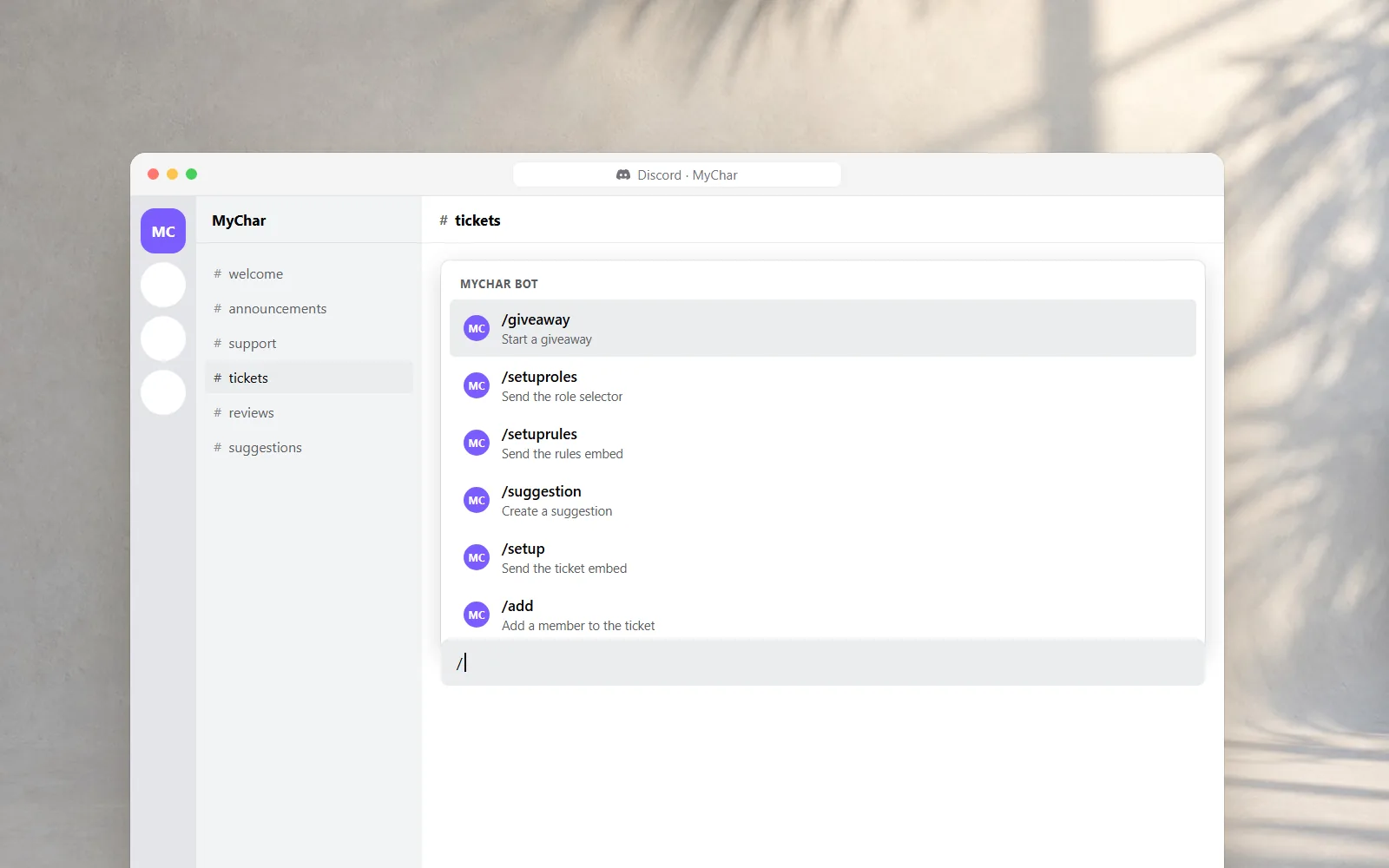 MyChar Discord Bot, Een productcommunity die zichzelf runt